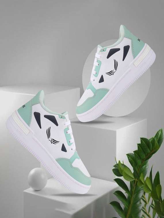 women green lace-up sneaker