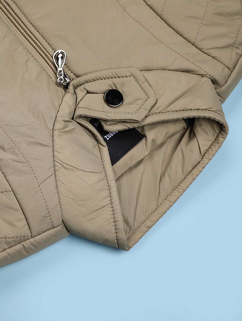 girls solid long sleeve quilted jacket - 22181510 -  Standard Image - 3