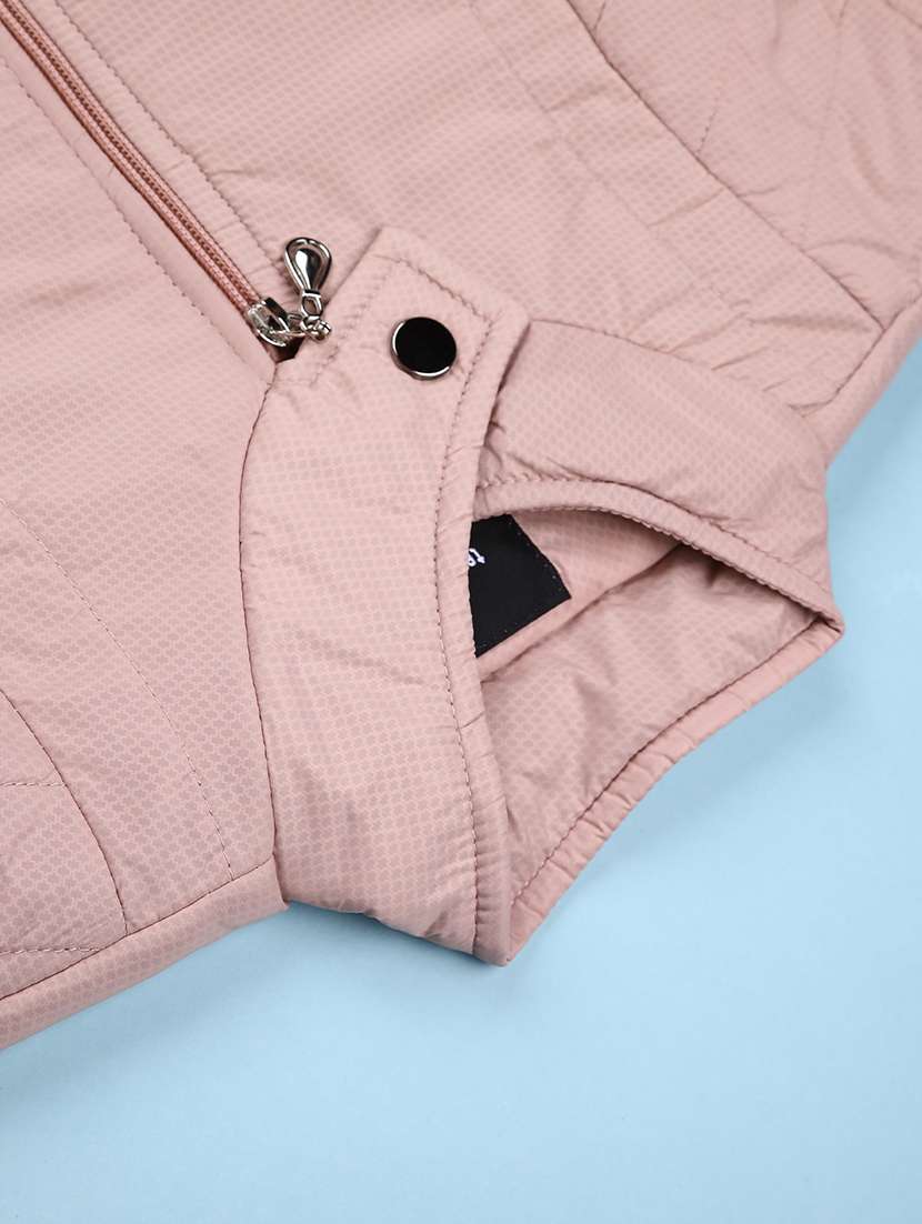 girls solid long sleeve quilted jacket - 22181511 -  Standard Image - 3