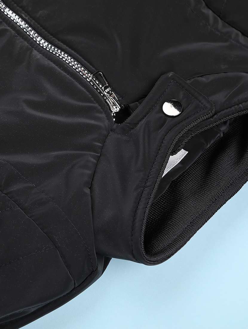 girls solid long sleeve biker jacket - 22181512 -  Standard Image - 3