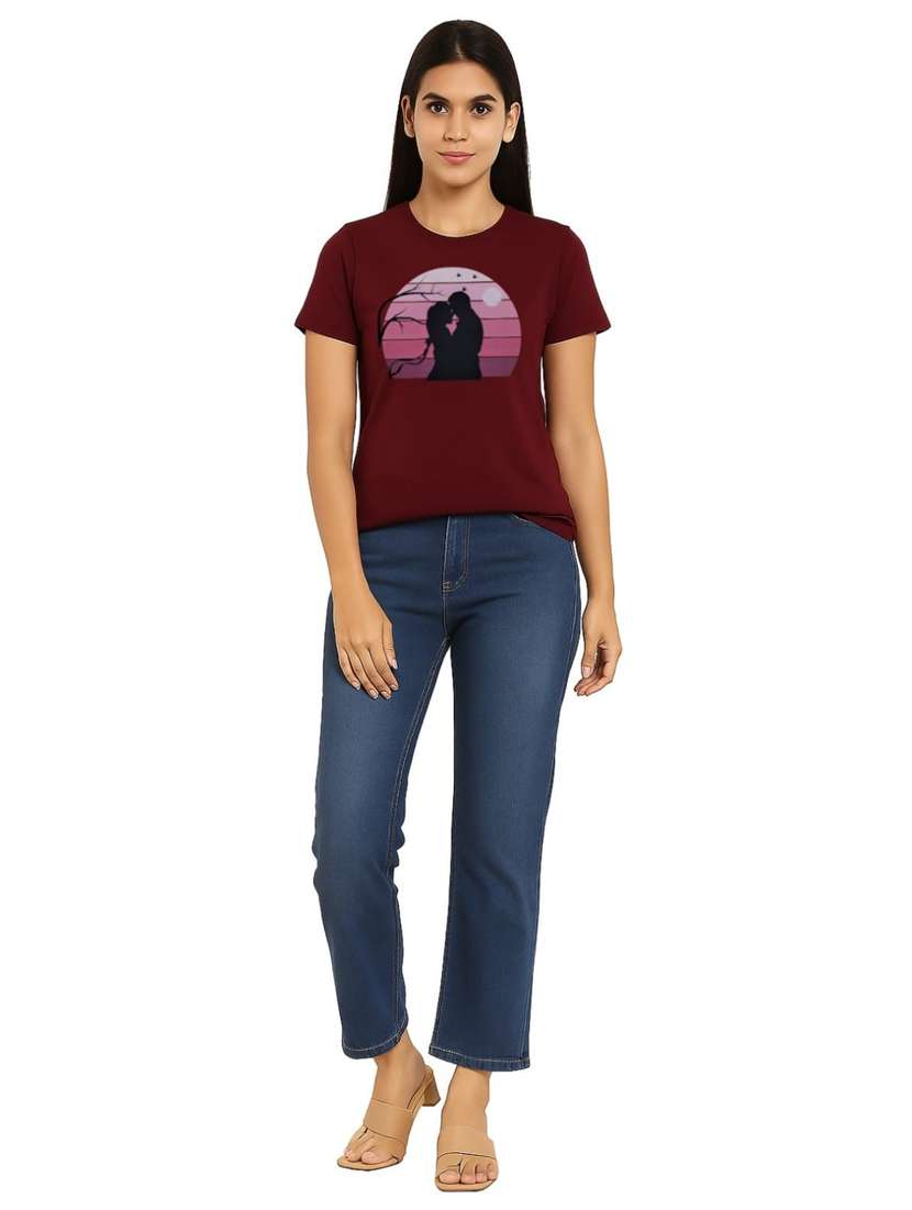 women pringted short sleeve regular fit t-shirt - 22181515 -  Standard Image - 3