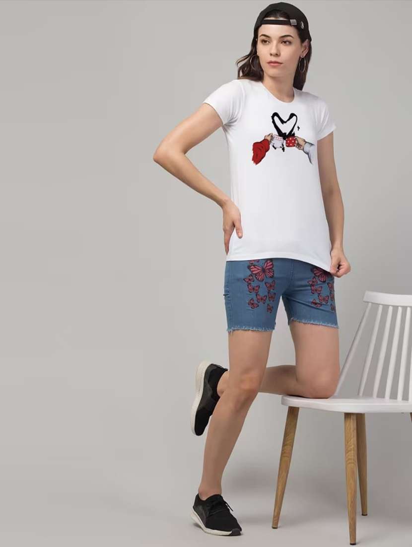 women printed short sleeve regular fit t-shirt - 22181525 -  Standard Image - 3