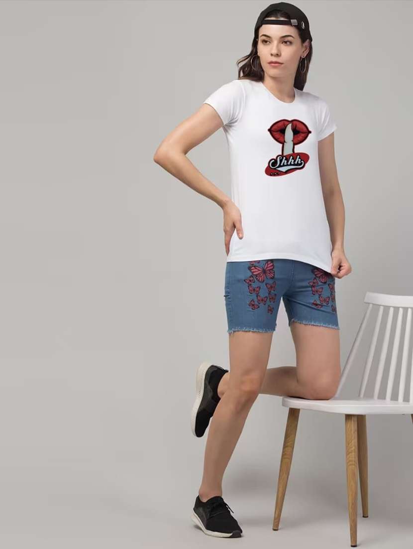 women printed short sleeve regular fit t-shirt - 22181527 -  Standard Image - 3