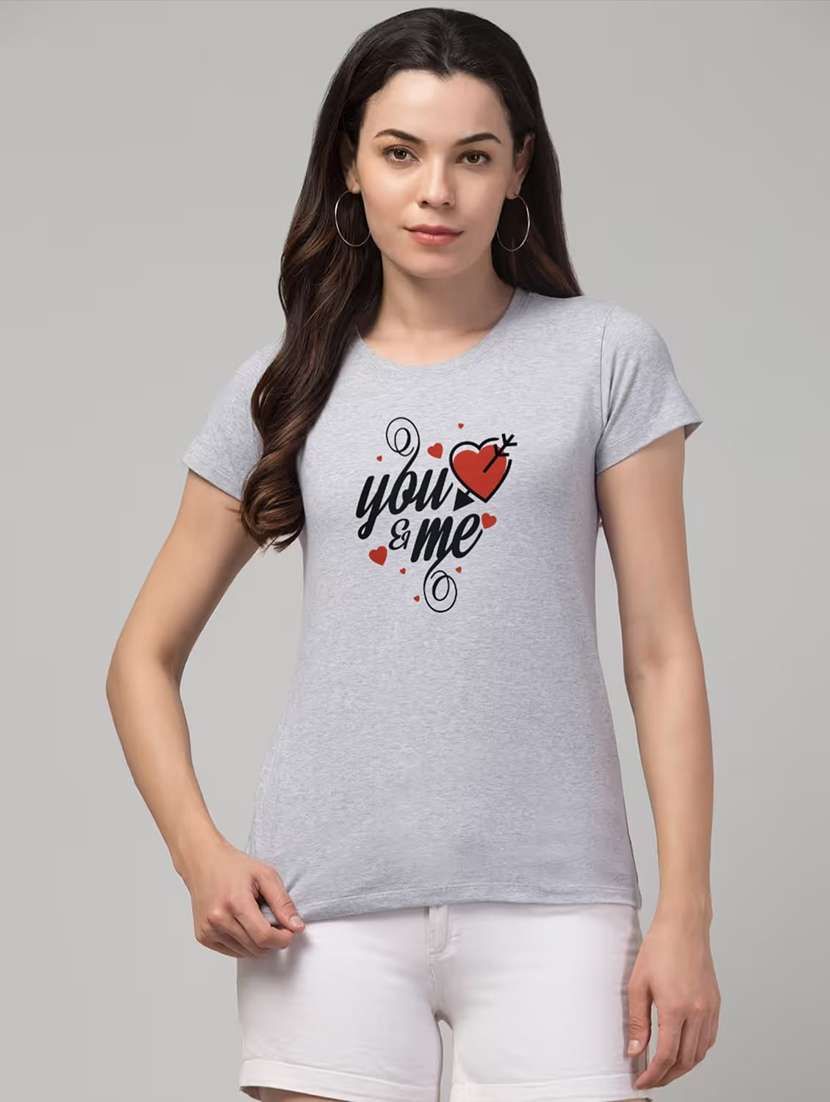 women printed short sleeve regular fit t-shirt