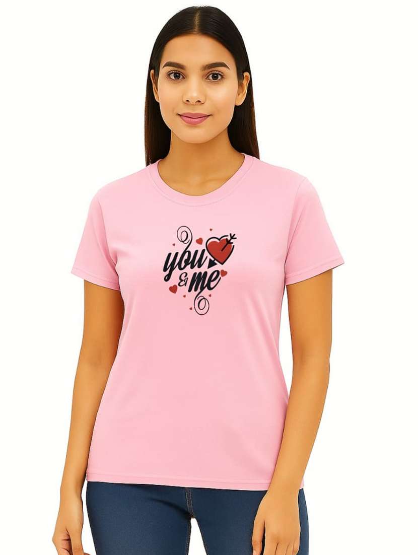 women printed short sleeve regular fit t-shirt