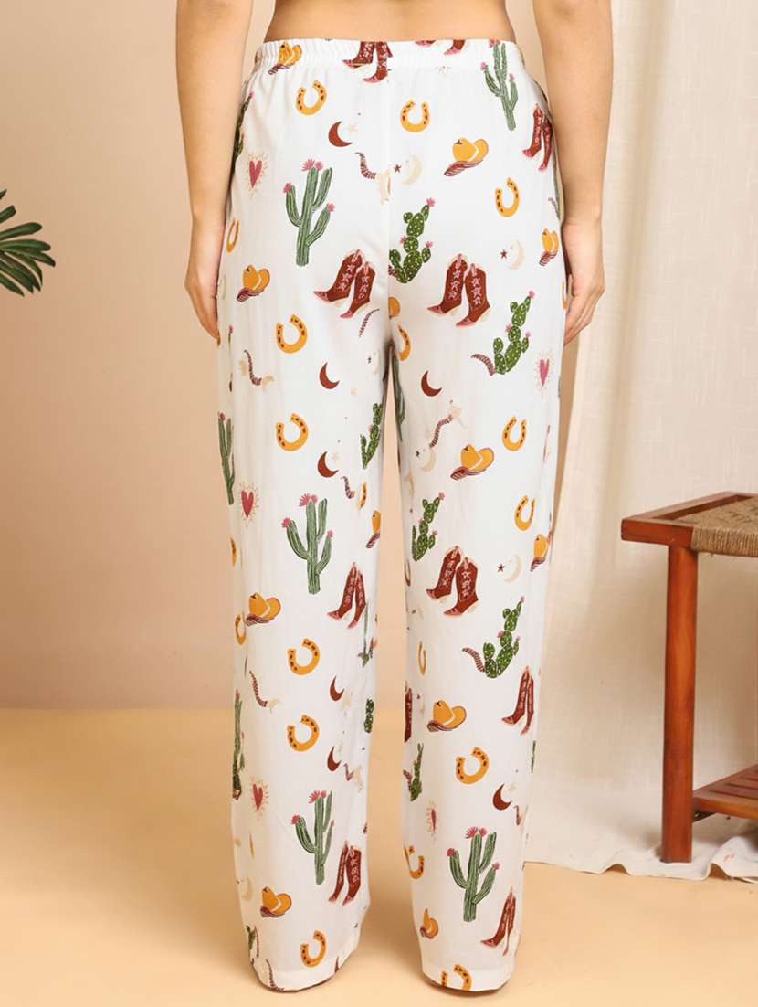 women printed mid rise pajama - 22181545 -  Standard Image - 3
