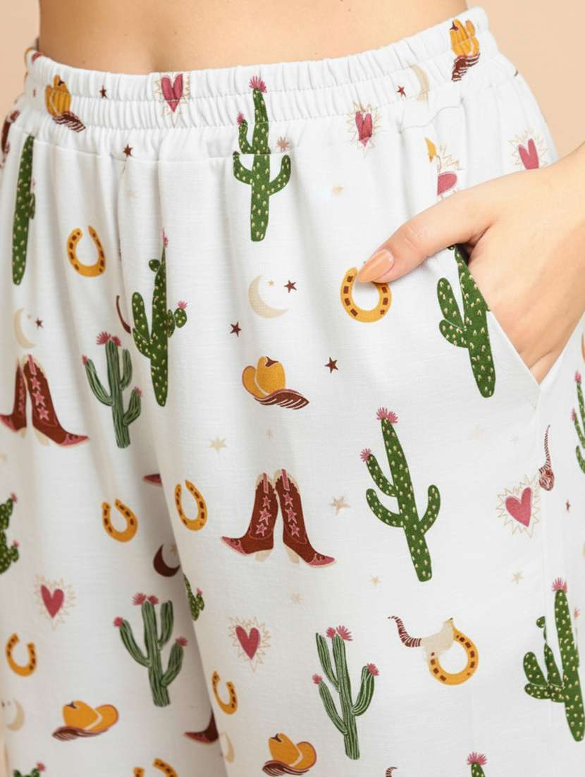 women printed mid rise pajama - 22181545 -  Standard Image - 5