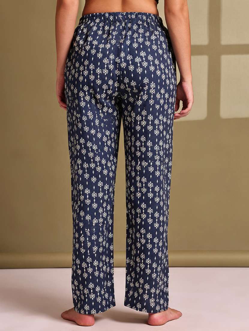 women printed mid rise lounge wear pajama - 22181551 -  Standard Image - 3