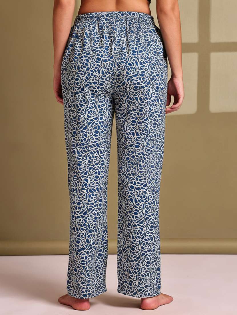 women printed mid rise lounge wear pajama - 22181552 -  Standard Image - 3