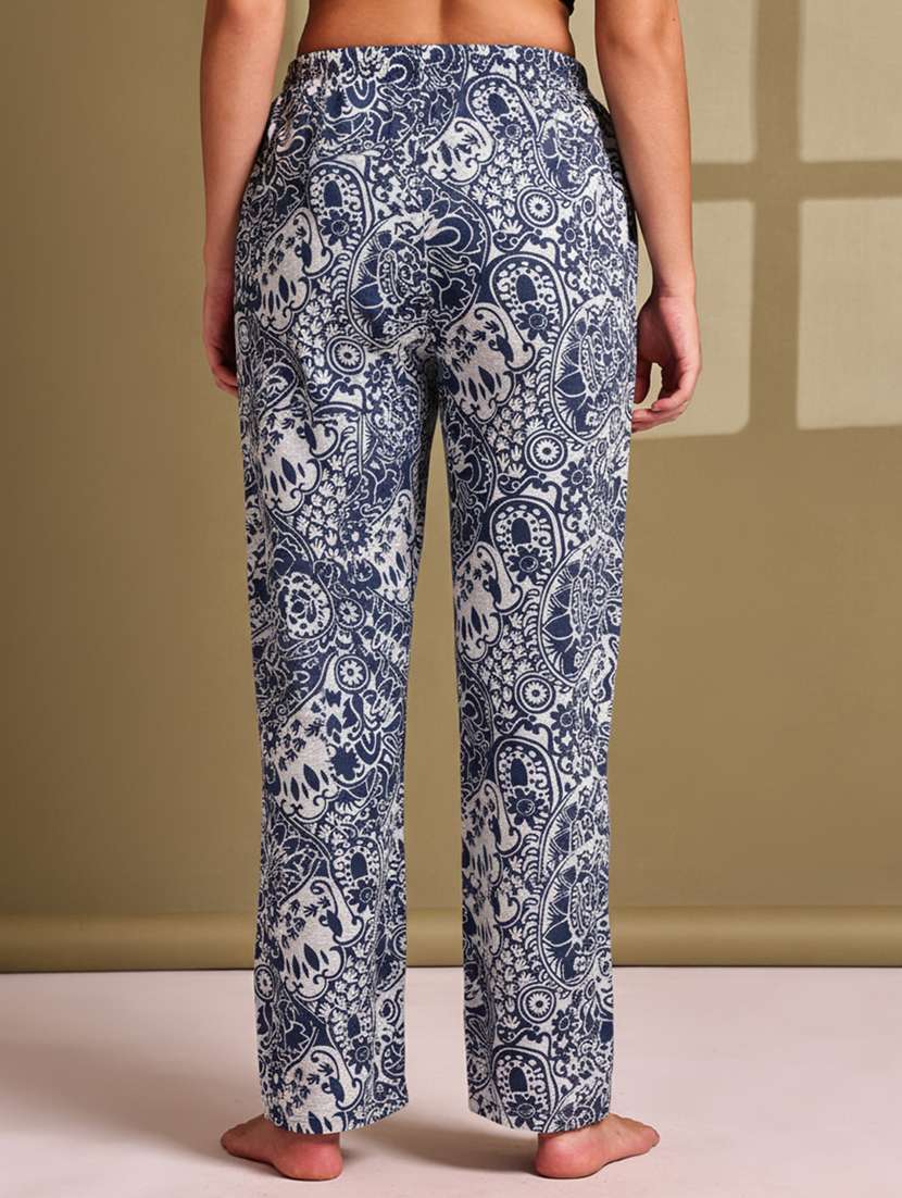 women printed mid rise lounge wear pajama - 22181557 -  Standard Image - 3
