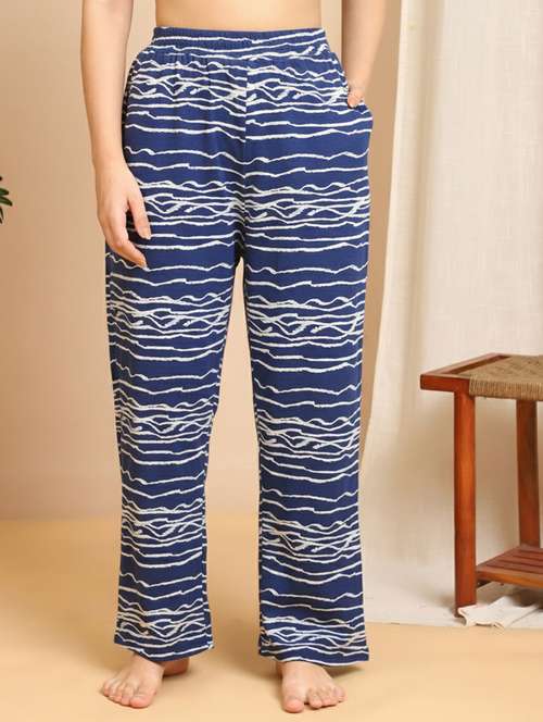women printed mid rise lounge wear pajama - 22181561 -  Standard Image - 0