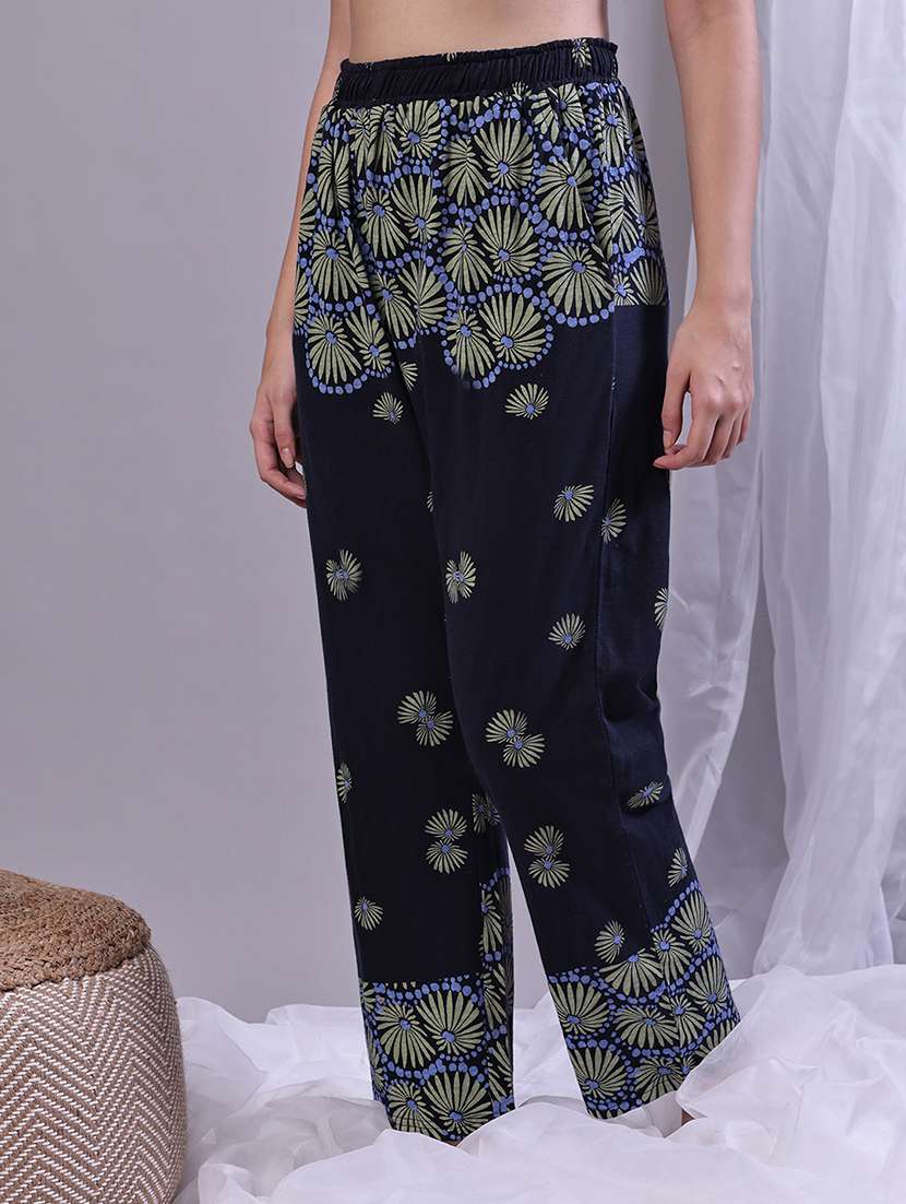 women printed mid rise lounge wear pajama - 22181568 -  Standard Image - 3