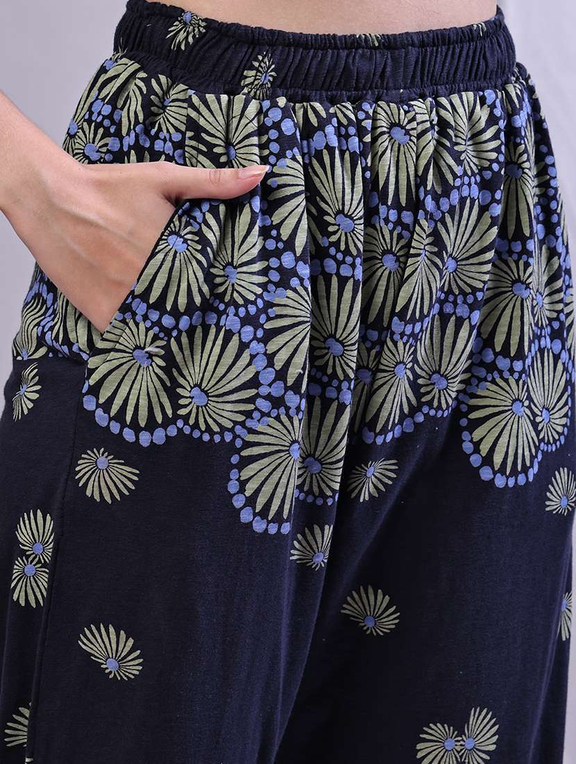 women printed mid rise lounge wear pajama - 22181568 -  Standard Image - 5