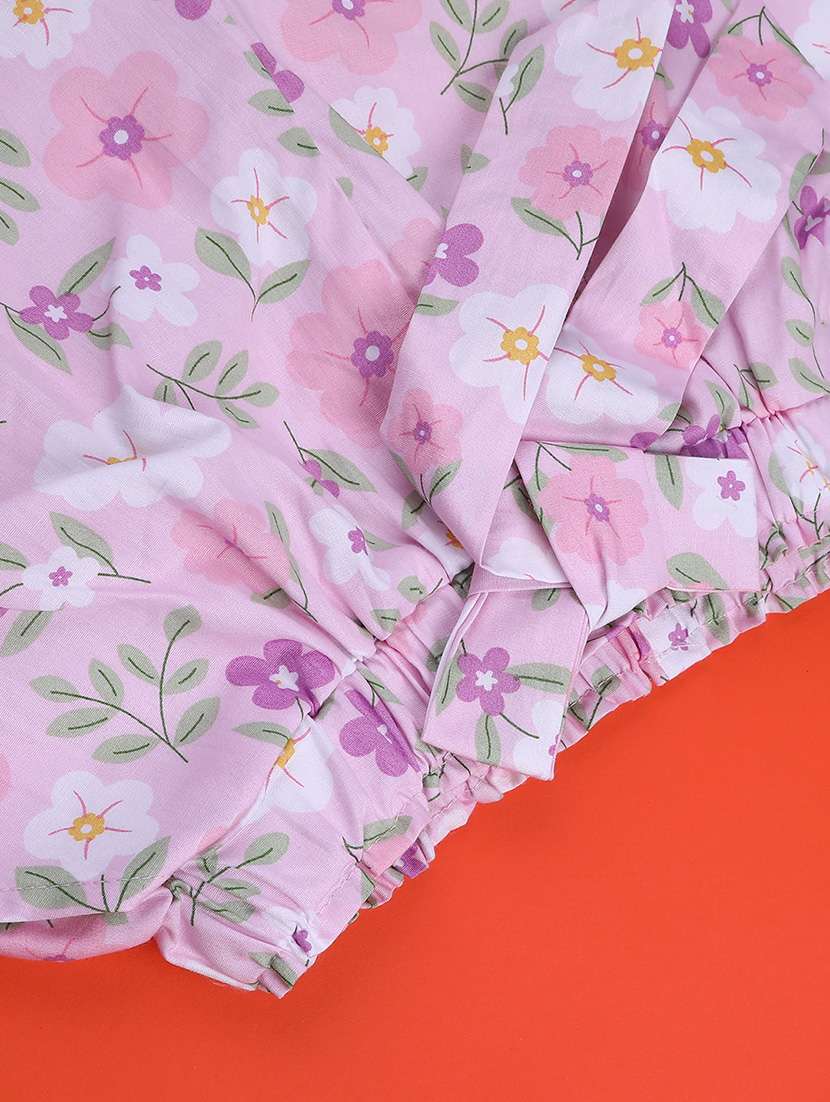 girls floral print mid rise shorts - 22181608 -  Standard Image - 3