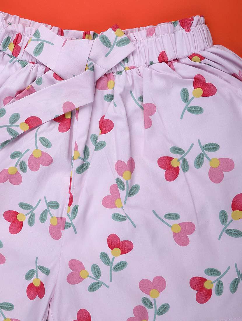 girls printed mid rise shorts - 22181609 -  Standard Image - 3