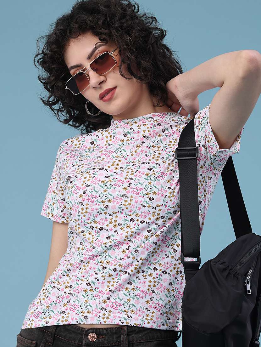women floral short sleeve t-shirt
