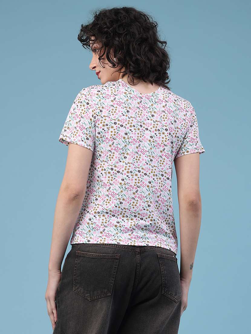 women floral short sleeve t-shirt - 22181657 -  Standard Image - 3