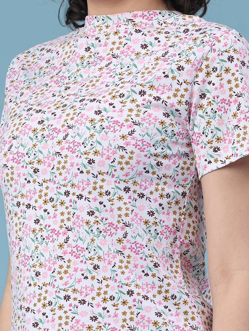 women floral short sleeve t-shirt - 22181657 -  Standard Image - 5