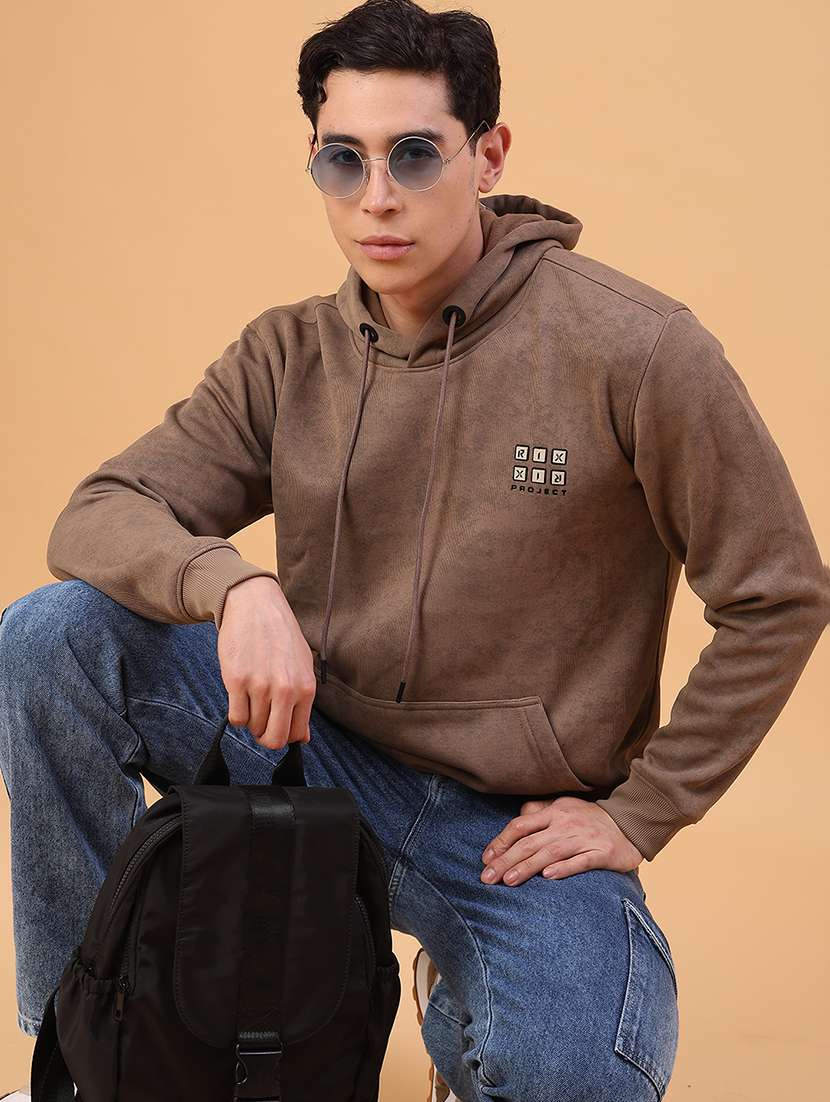 men printed long sleeve regular fit sweatshirt