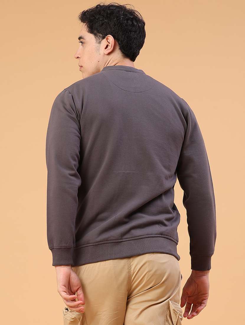men solid long sleeve regular fit sweatshirt - 22181694 -  Standard Image - 3
