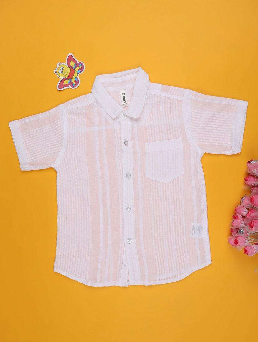 boys solid short sleeve shirt