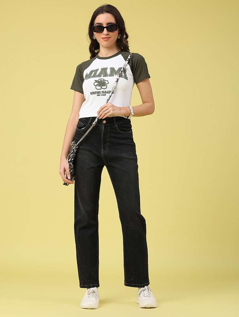 women solid mid rise straight jeans - 22181703 -  Standard Image - 5
