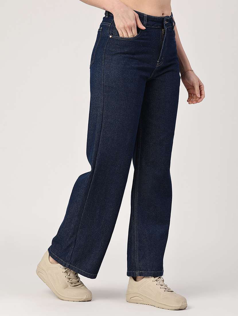women blue cotton jean