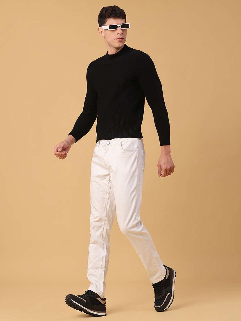 men self design long sleeve regular fit pullover  - 22181820 -  Standard Image - 5