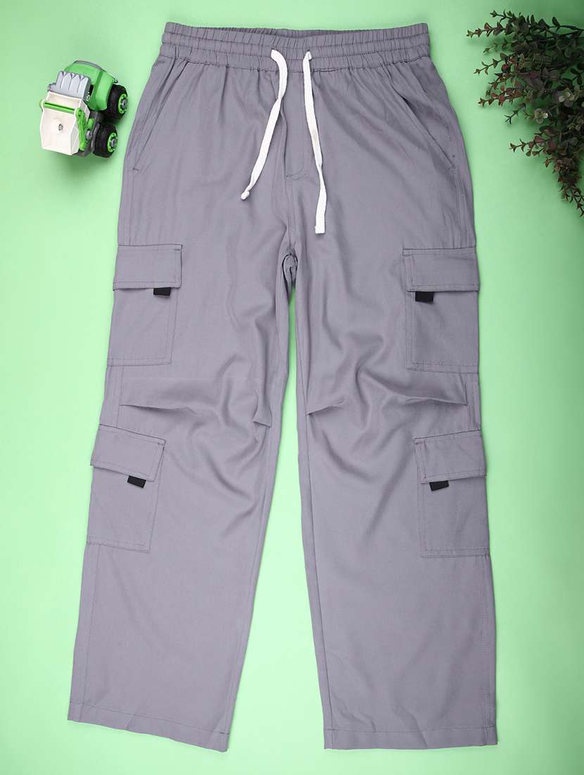 girls solid mid rise cargo - 22181830 -  Zoom Image - 0