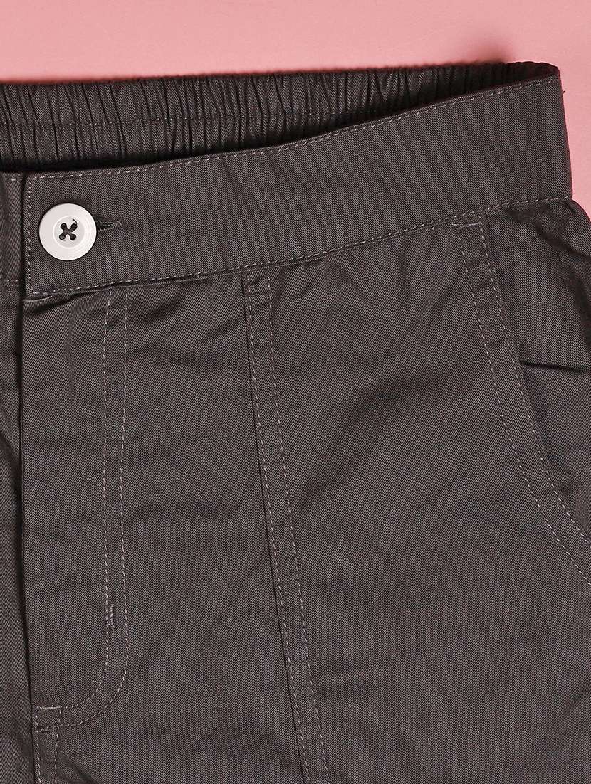 girls solid mid rise cargo - 22181832 -  Standard Image - 3