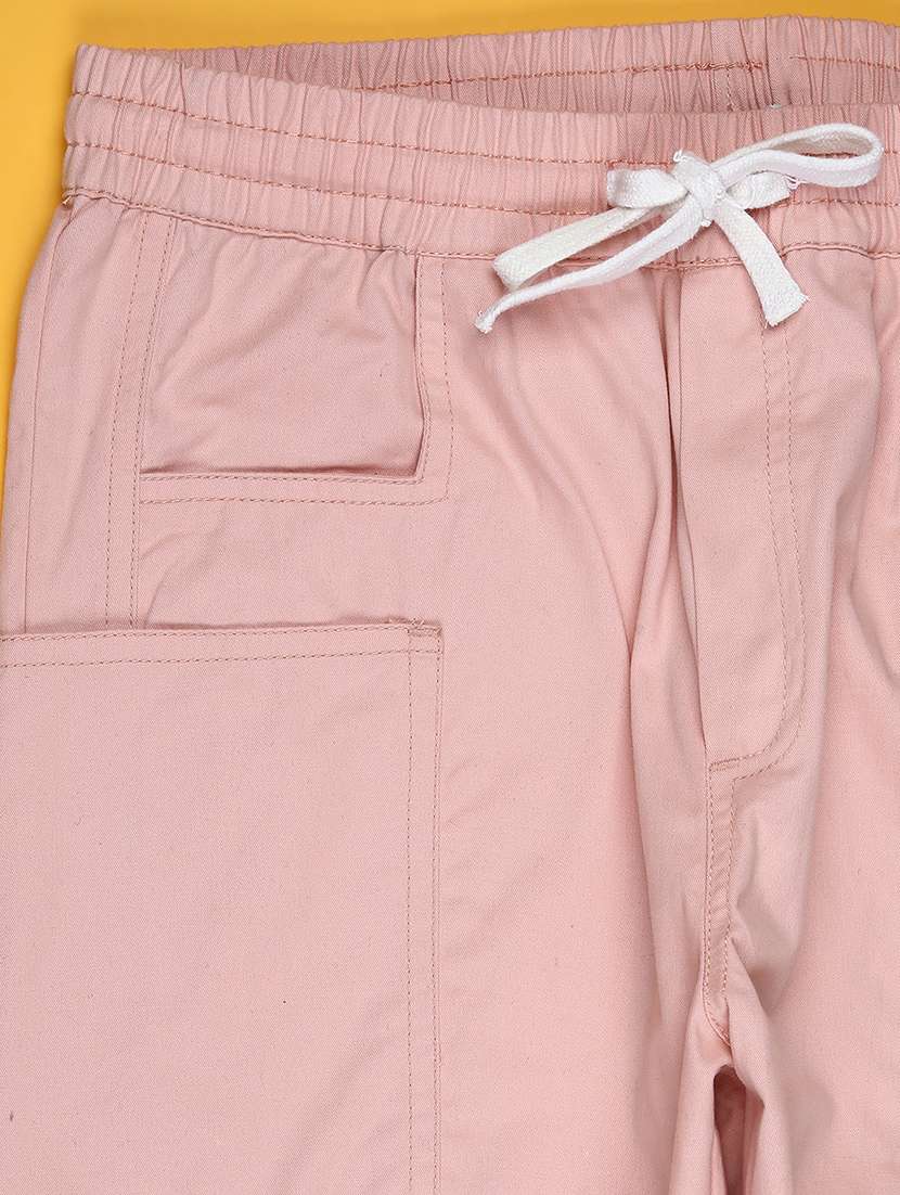 girls solid mid rise cargo - 22181835 -  Standard Image - 3