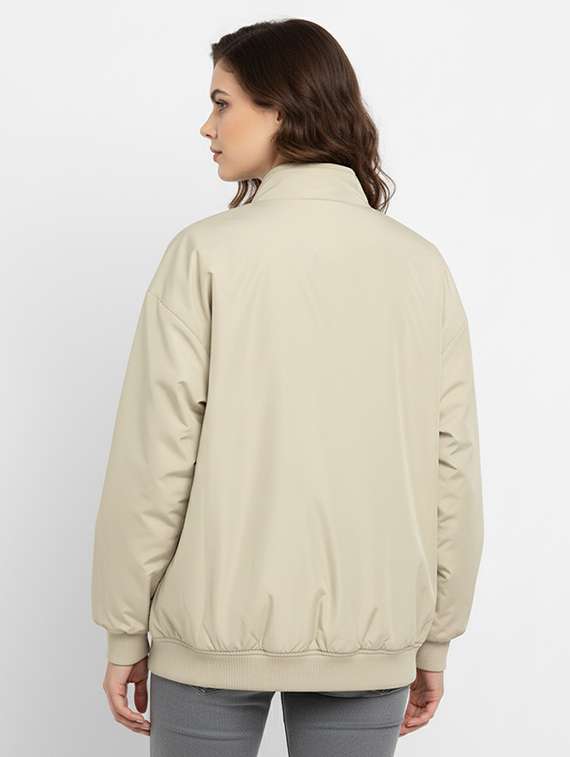 women solid long sleeve bomber jacket - 22182062 -  Standard Image - 3