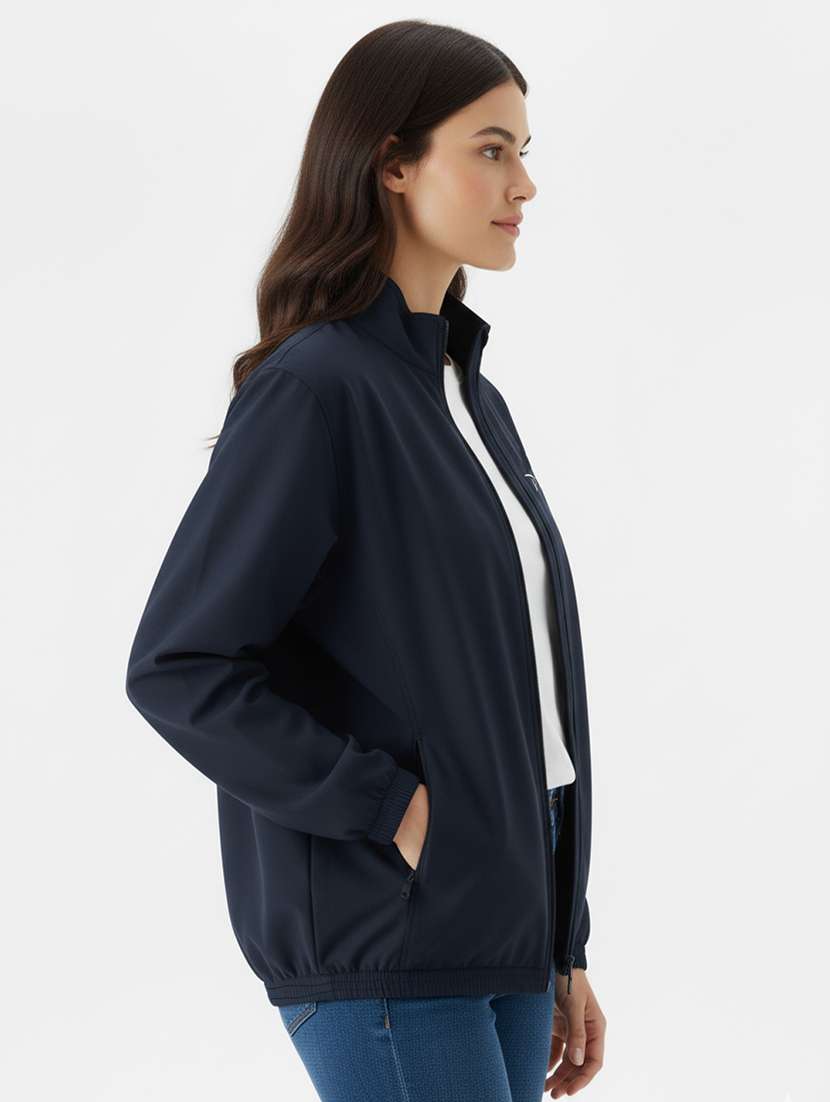 women solid long sleeve bomber jacket - 22182088 -  Standard Image - 3