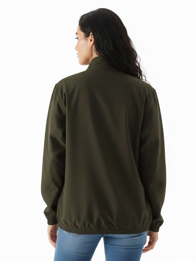 women solid long sleeve bomber jacket - 22182089 -  Standard Image - 3
