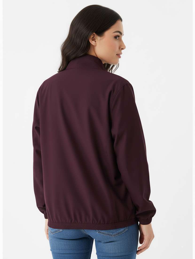 women solid long sleeve bomber jacket - 22182091 -  Standard Image - 3