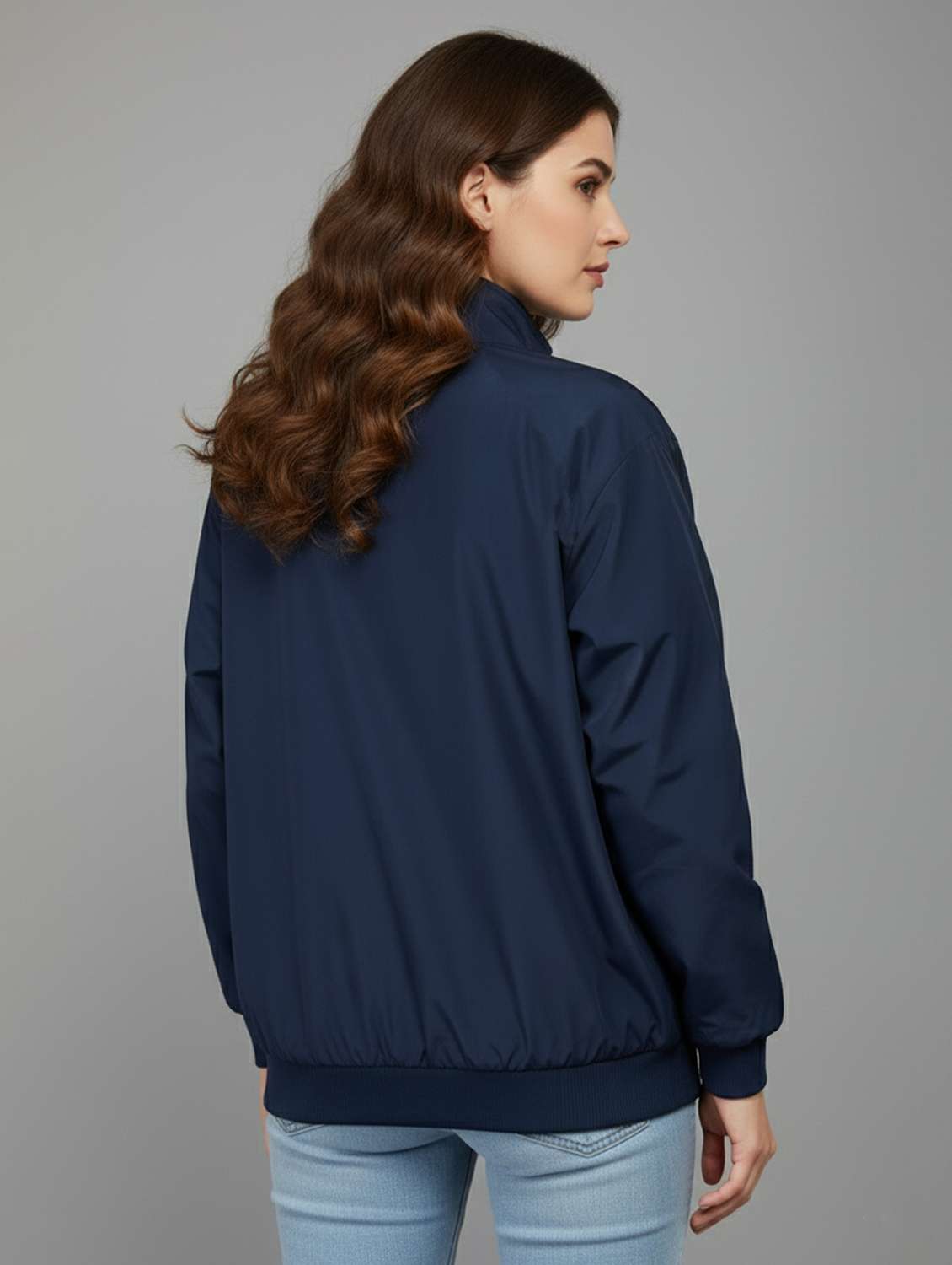 women solid long sleeve bomber jacket - 22182094 -  Standard Image - 3