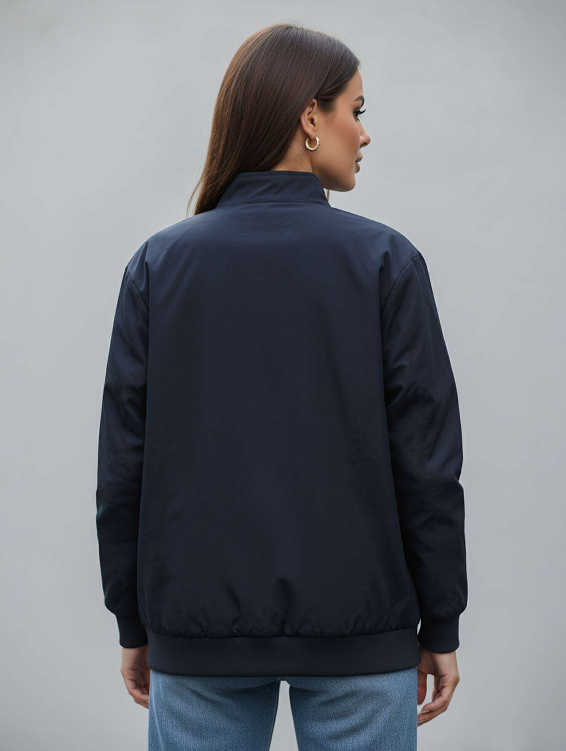 women solid long sleeve bomber jacket - 22182097 -  Standard Image - 3