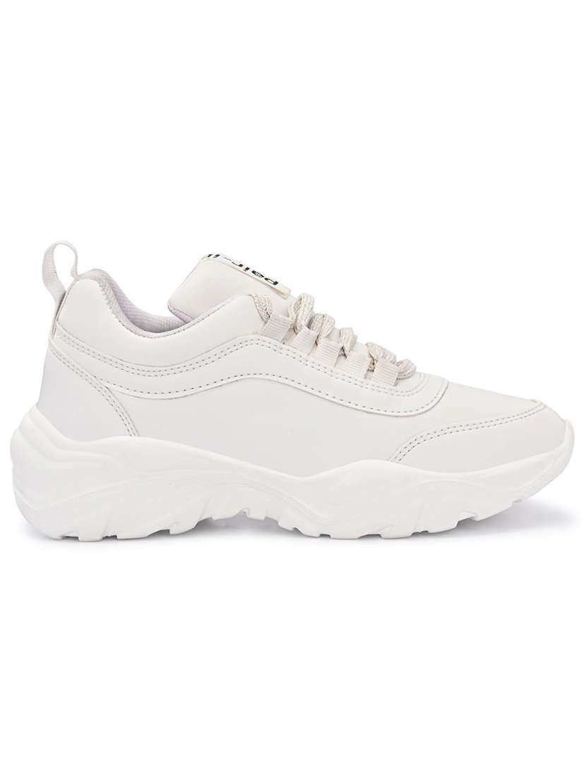 women white lace-up sports shoe - 22182114 -  Standard Image - 3
