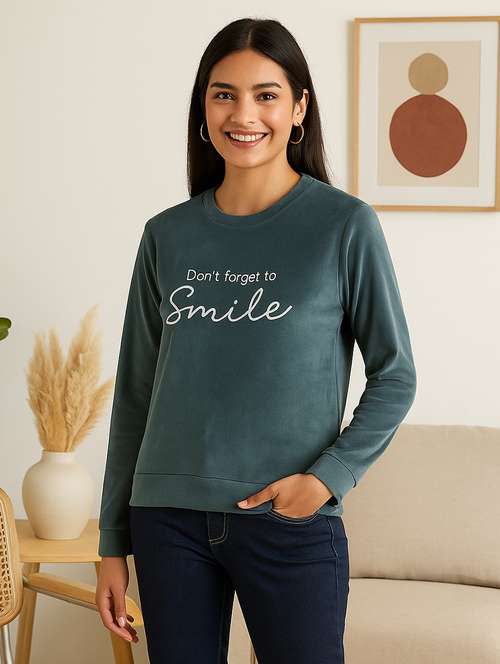 women printed long sleeve sweatshirt - 22182124 -  Standard Image - 0