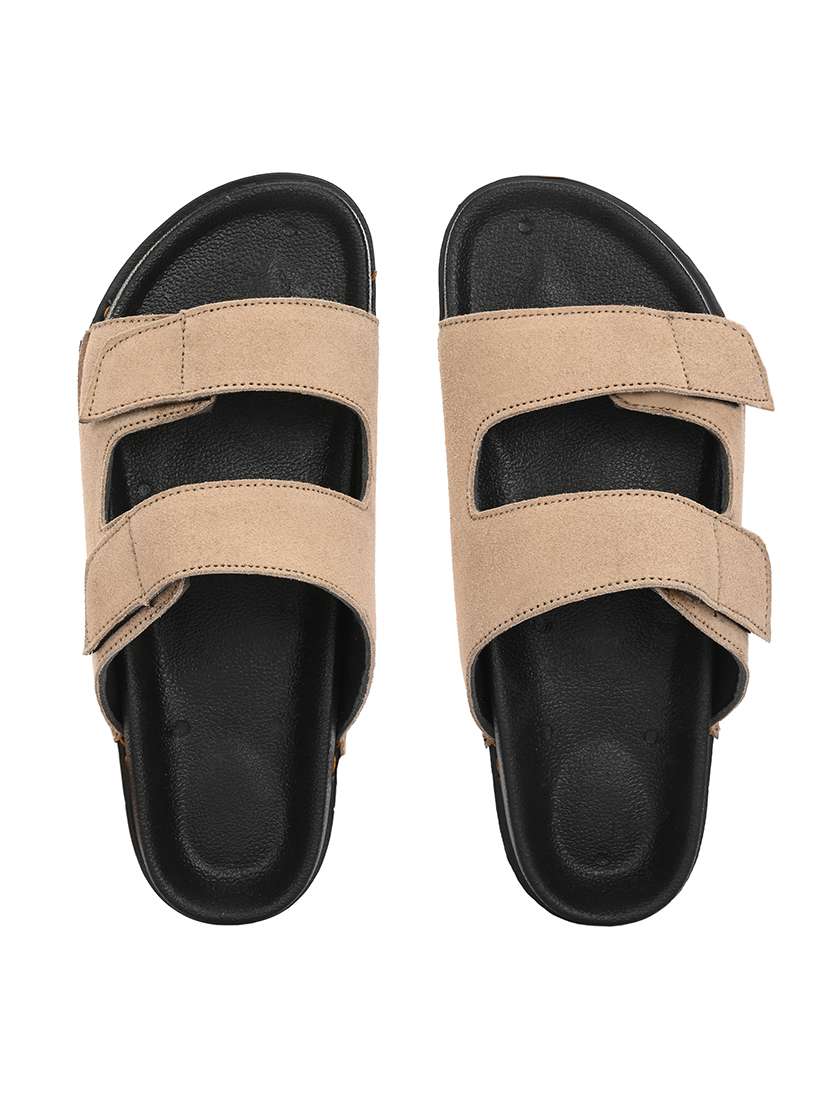 men beige slip on sandal - 22182135 -  Standard Image - 3