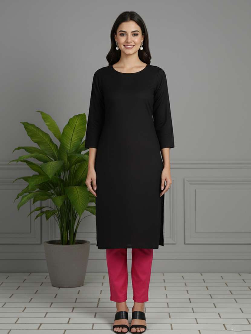 women solid mid rise tapered pant - 22182159 -  Standard Image - 3