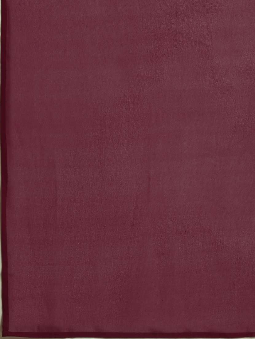 globus women maroon georgette strappy shoulder fit & flare maxi festive draped dress with embroidered belt - 22182226 -  Standard Image - 5