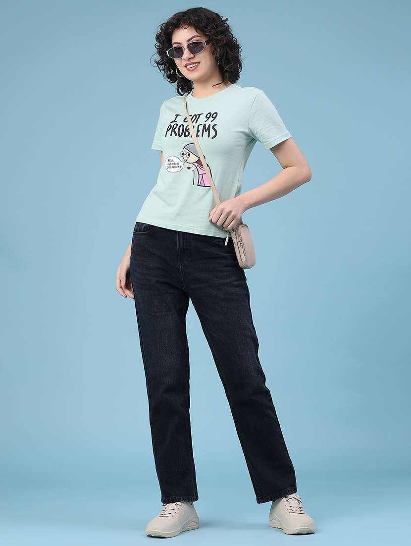 women printed round neck t-shirt - 22182263 -  Standard Image - 5