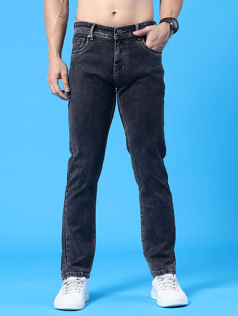 men grey denim jean