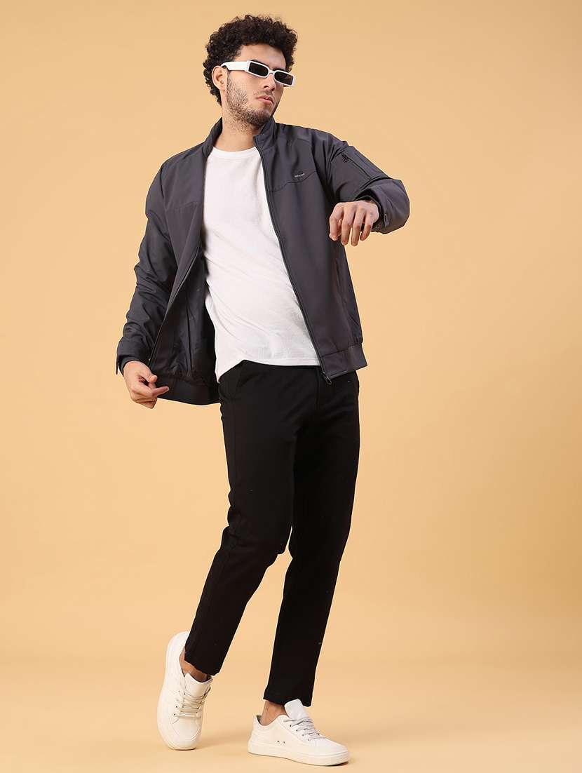 men solid long sleeve lightweight bomber jacket - 22182295 -  Standard Image - 5