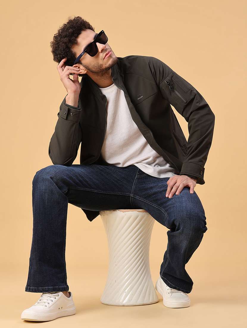 men solid long sleeve lightweight bomber jacket - 22182297 -  Standard Image - 5