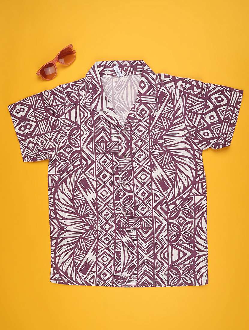 boys printed short sleeve shirt