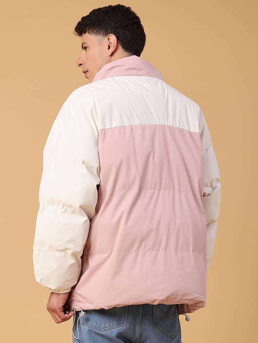 men color block long sleeve lightweight puffer jacket - 22182400 -  Standard Image - 3