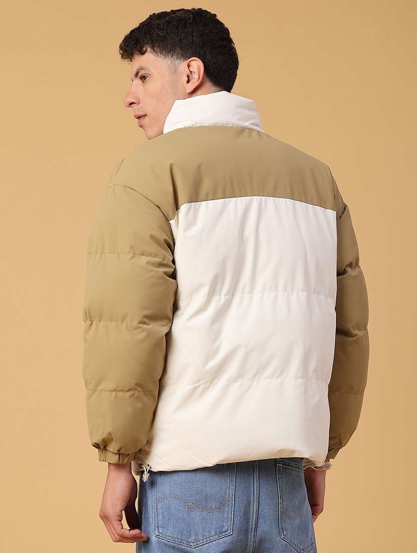 men color block long sleeve lightweight puffer jacket - 22182401 -  Standard Image - 3