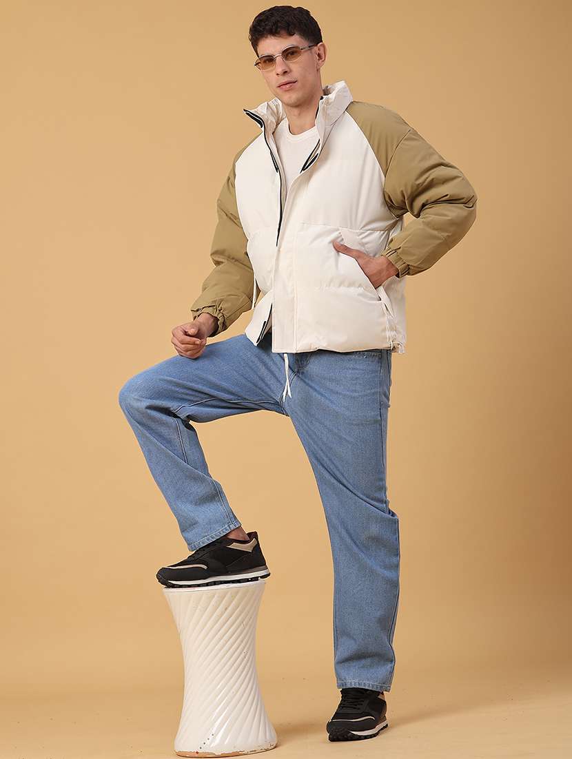 men color block long sleeve lightweight puffer jacket - 22182401 -  Standard Image - 5